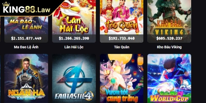 MG Điện Tử KING88 Thiên Đường Quay Hũ Săn Jackpot Siêu Khủng 2 Giao diện đẳng cấp cho trải nghiệm vượt trội